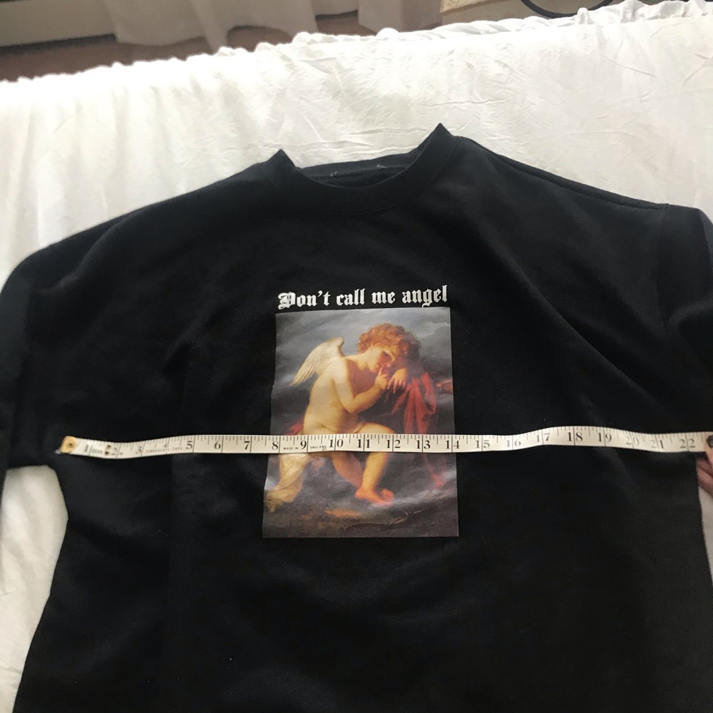 “Don’t Call Me Angel” Cherub Graphic Sweatshirt - Picture 9 of 11